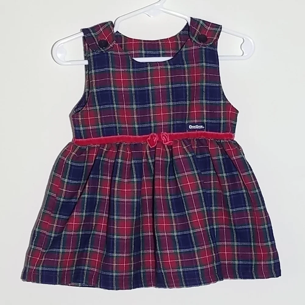 Vintage Oshkosh Plaid Jumper 12m